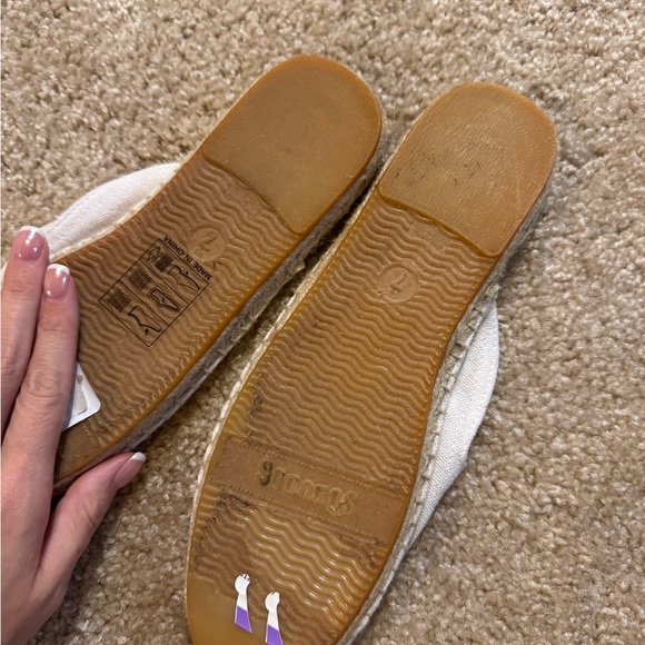 Soludos Cream Espadrille Mules - Picture 3 of 3